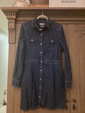 rag & bone Dark Indigo Denim Shirt Dress 12